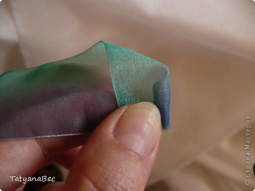 rosa de liston de organza