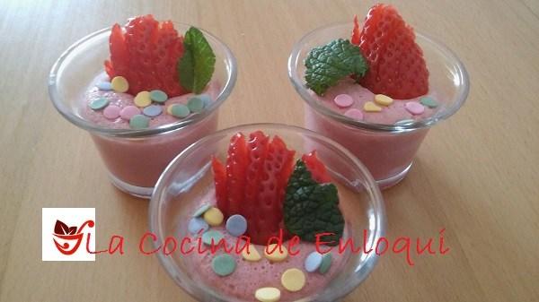 Receta Mousse de fresas