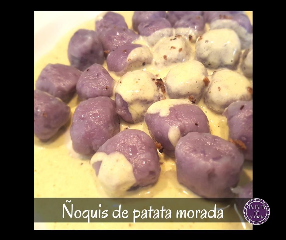 Ñoquis patata morada