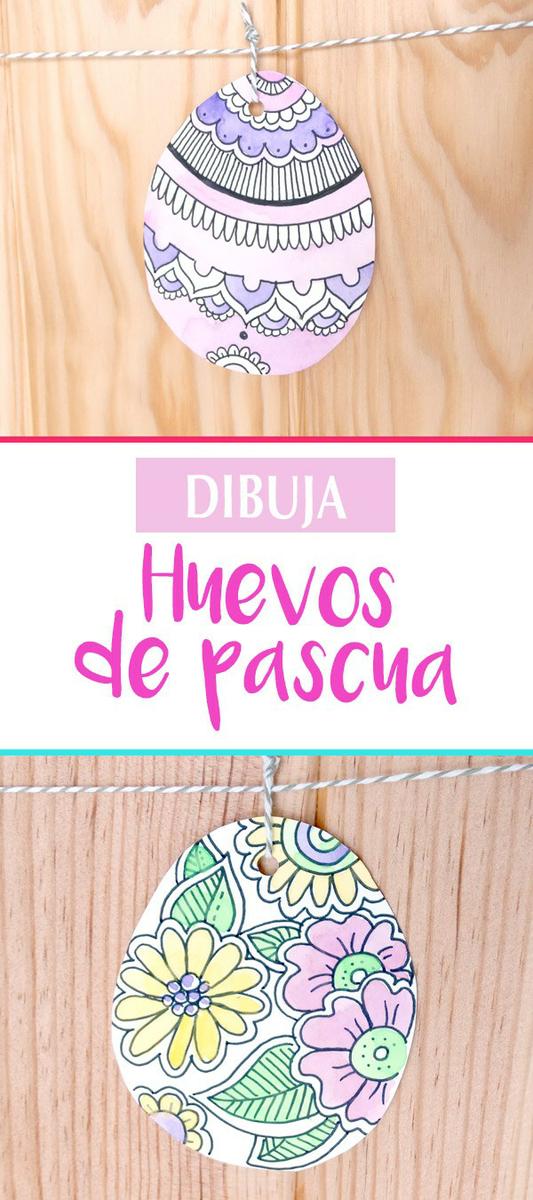 dibujar huevos de pascua