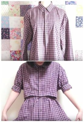 como hacer un vestido con una camisa manga larga