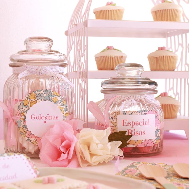 botes de cristal para candy bar comuniones