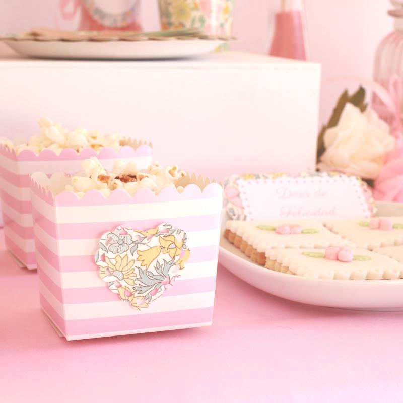 cajitas para palomitas y candy bar comuniones