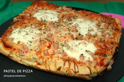 pastel de pizza de pan de molde