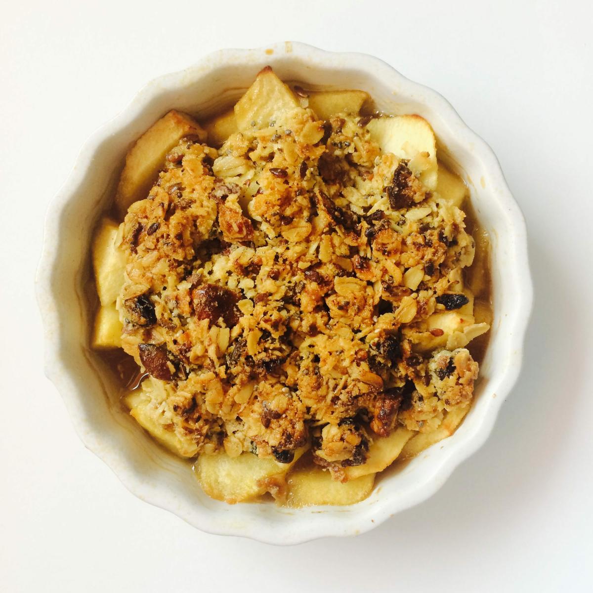 granola con manzana