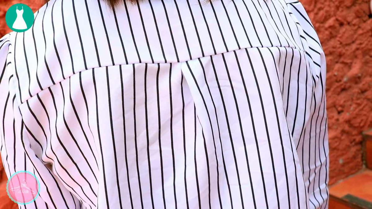 Terminacion de la blusa de rayas
