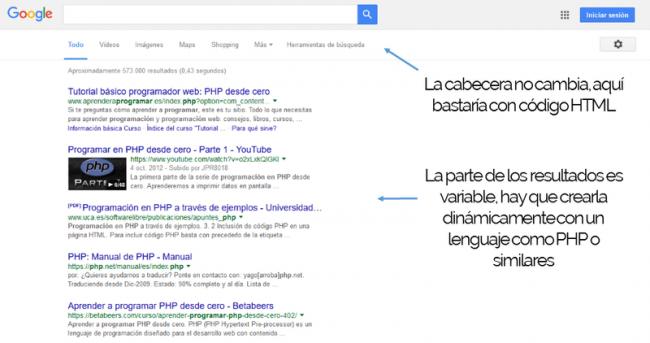 captura resultados google