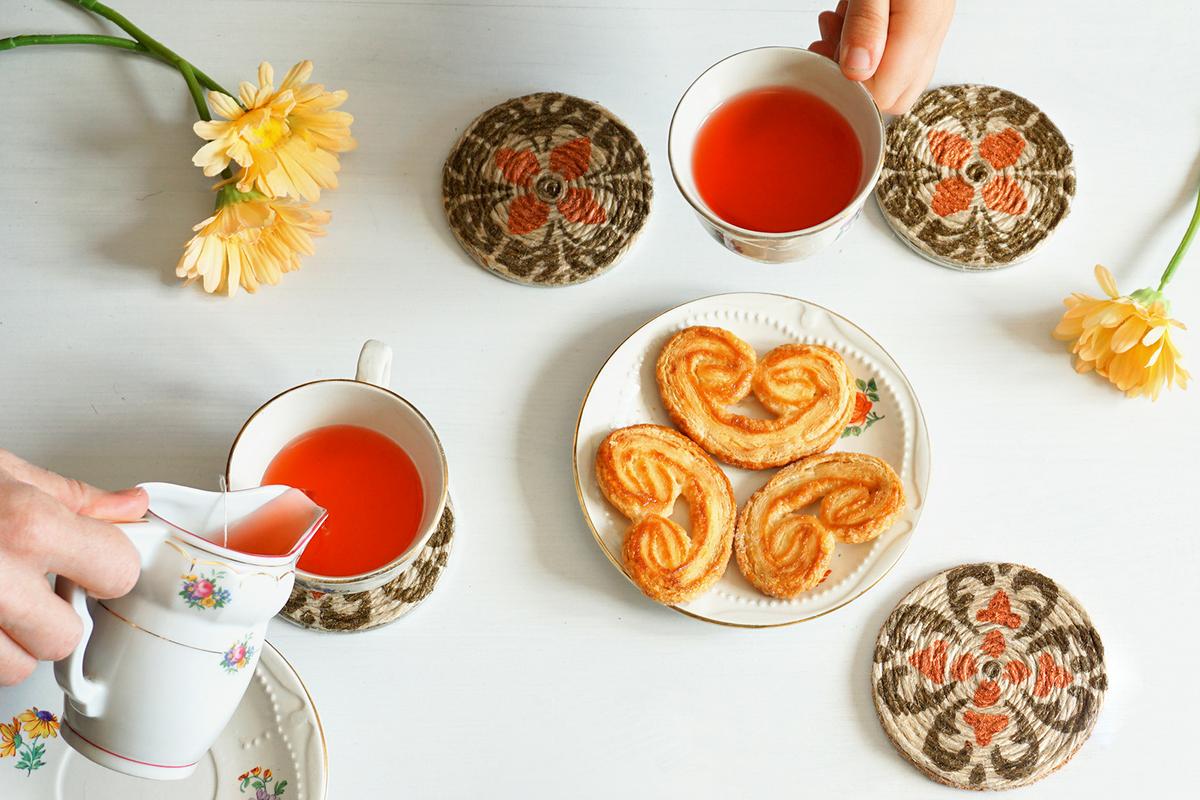 posavasos rusticos con cuerda y pintura diy