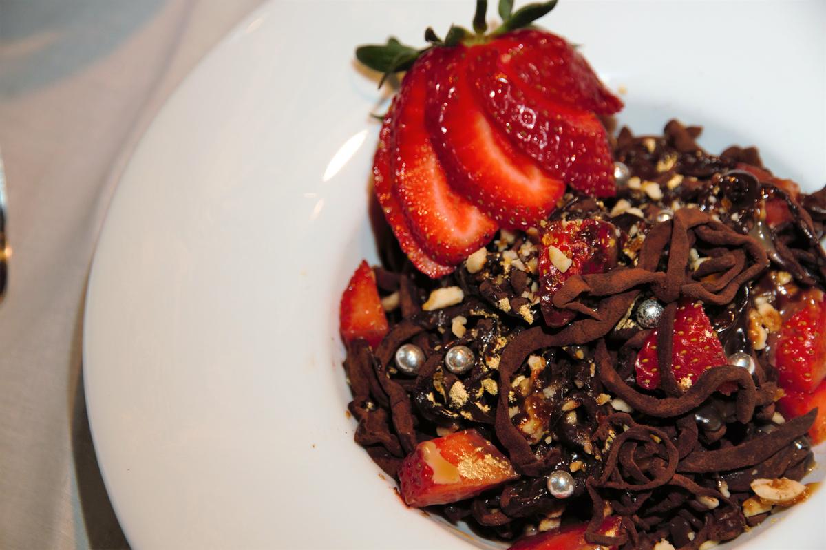 Espaguetis de chocolate