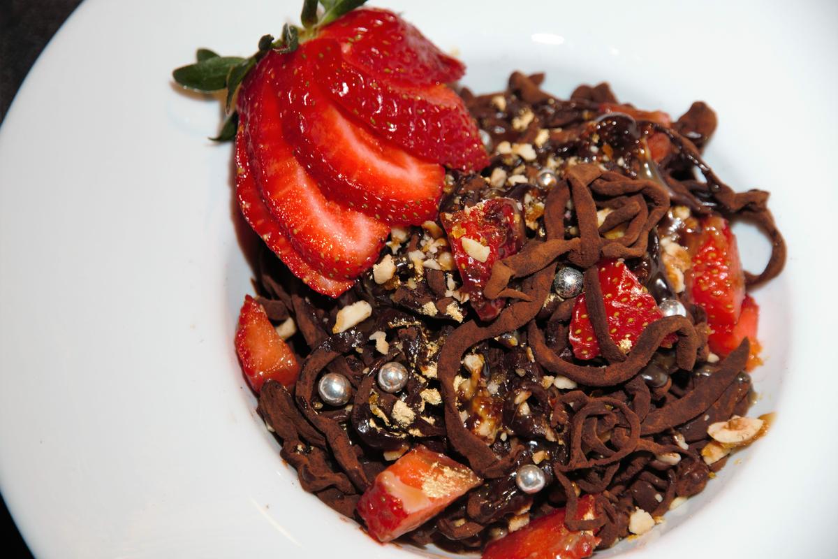 Espaguetis de chocolate