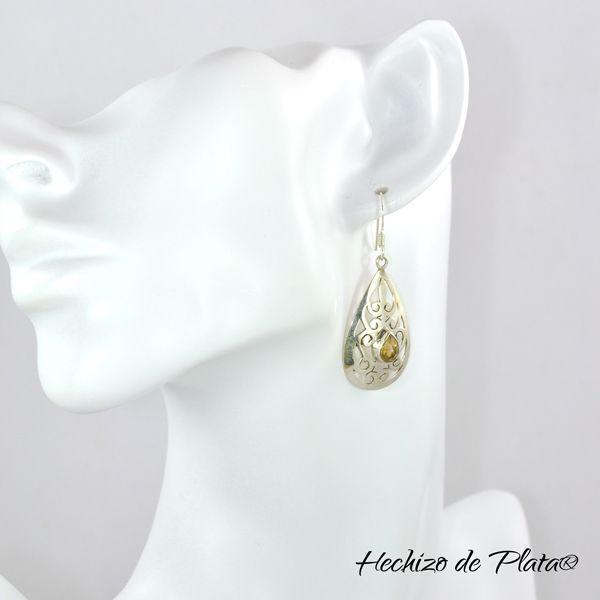 Pendientes de plata largos de Hechizo de Plata Joyería