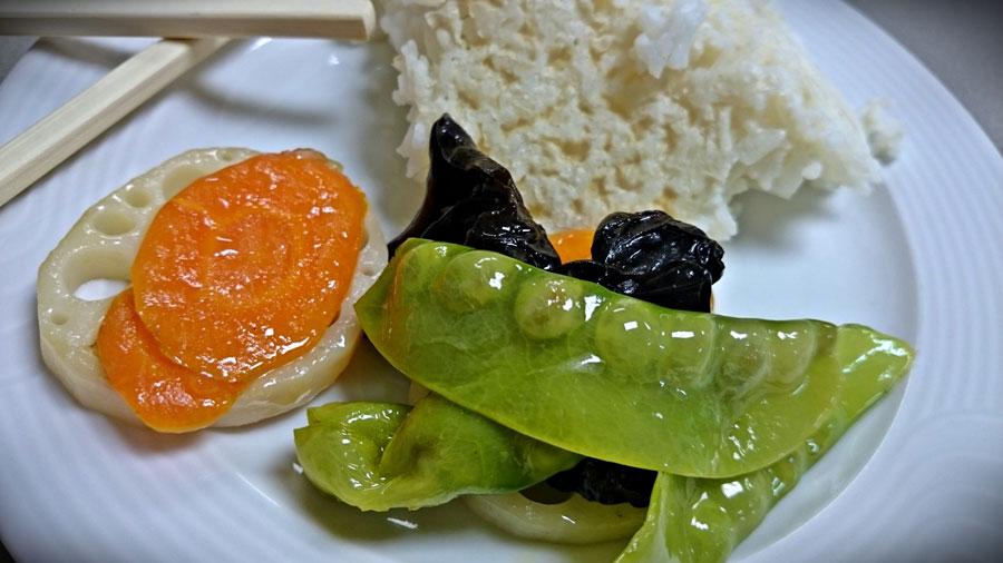 Receta de arroz chino con verdura