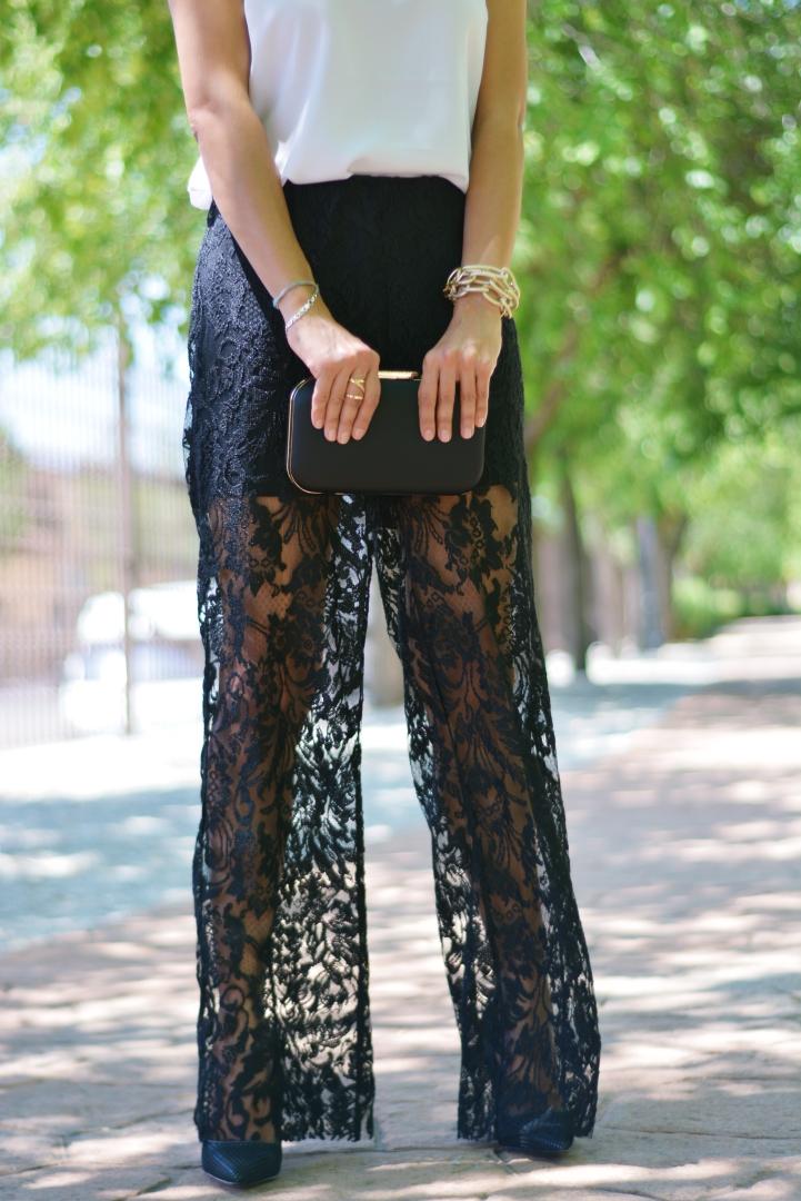 Pantalón de encaje para fiestas