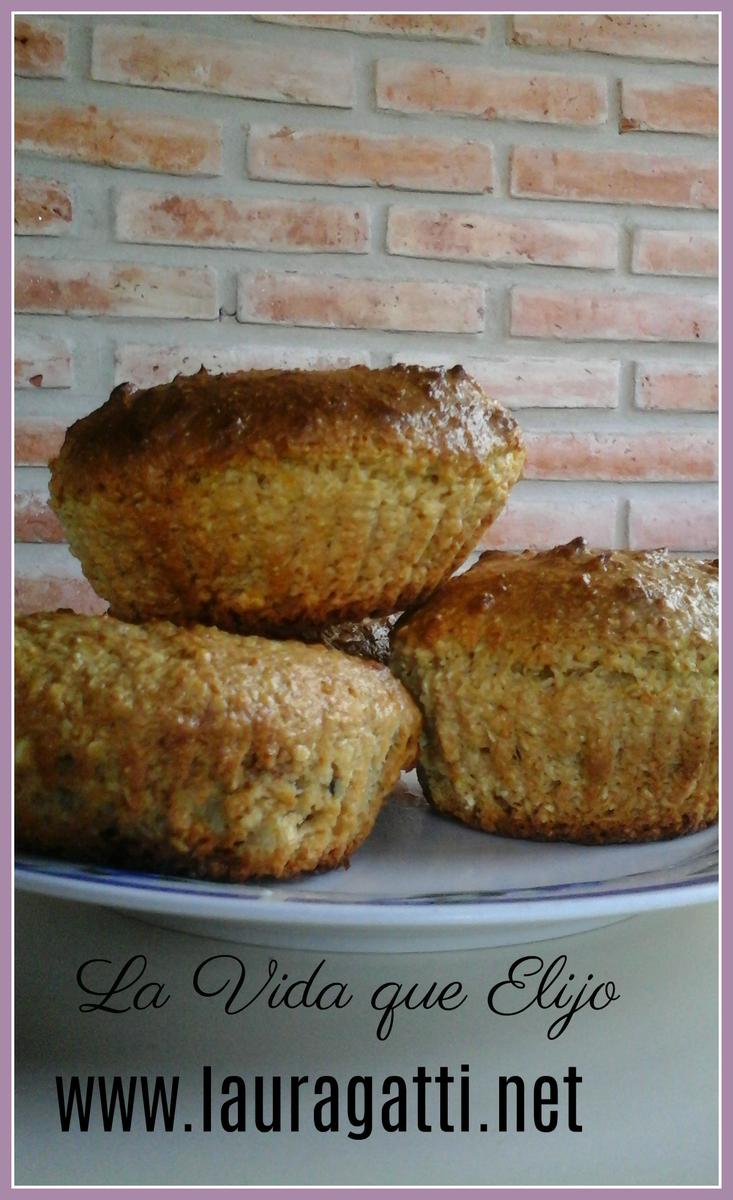 Muffins de avena y coco sin harina de trigo