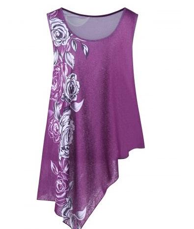 Camisetas de verano estampadas talla grande 2017 - camiseta de flores