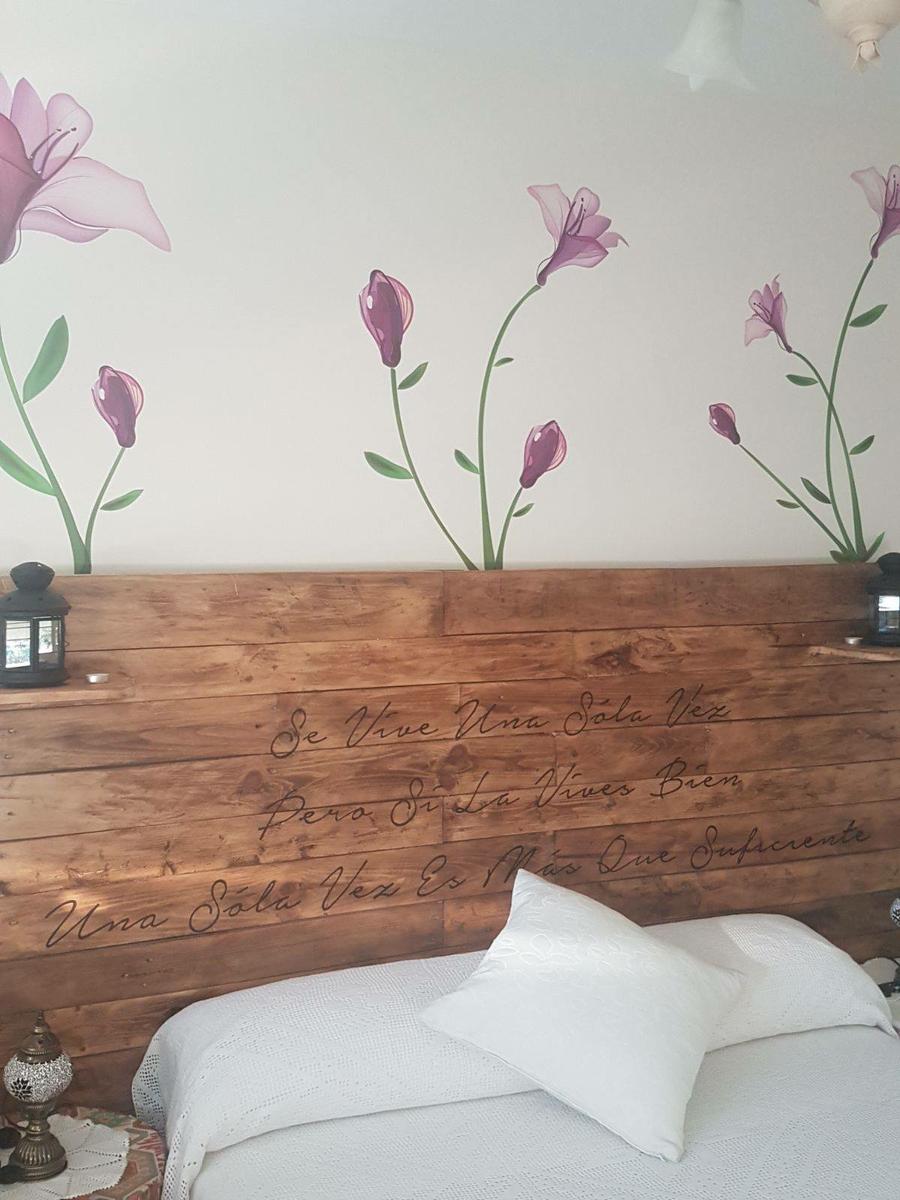 cabecero de palet con mensaje