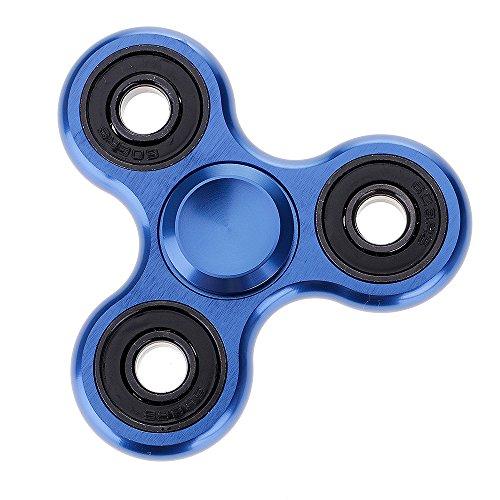 HuntGold ADHD Ansiedad Autismo Reductor De Tensión Fidget Tri Trial Metal Metal EDC Niños Juguete -- Azul