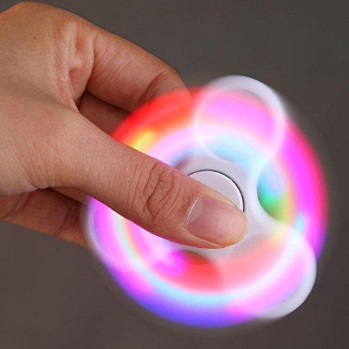 Fidget Spinner Switchali LED Ligero Hand Spinner Fidget Juguete Anti Ansiedad para Niños y Jóvenes Adultos Juguete Educación Juguetes de Aprendizaje - Juego Sensorial Hand Spinner en Oferta (Blanco)
