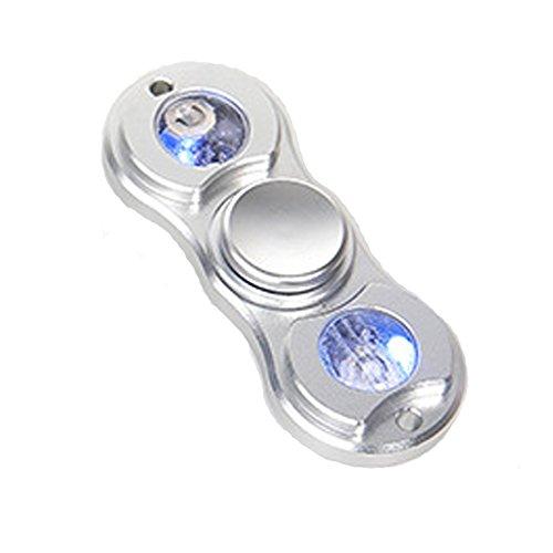 Fidget Spinner mano/dedos filatore EDC juguetes de alta velocidad 1 – 4 minutos Spins Stress aliviar Dimensione Reductor Add Mente ADHD concentrazione, adulto Fuego Escritorio Juguetes giroscopio (Plata)