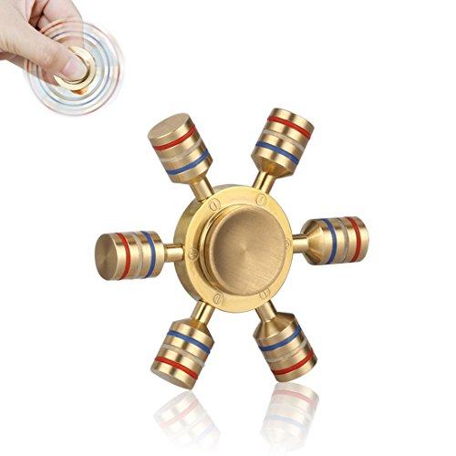 kui-q mano Spinner juguete, estrés reductor Fidget dedo juguete hecho en híbrido de cerámica rodamientos puede seguir rotación extraíble DIY alas & fluorescencia