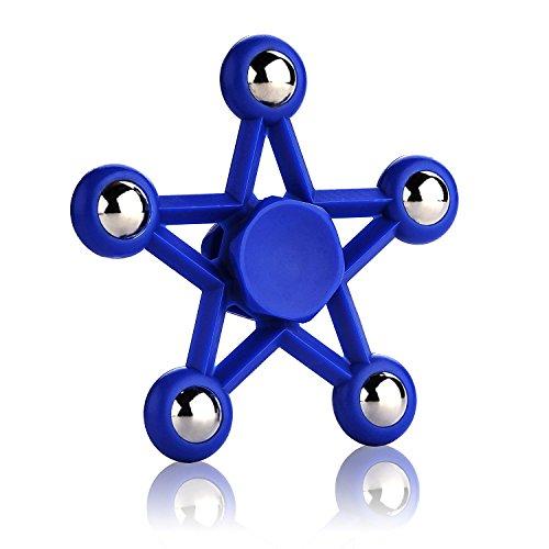 Moda Fidget Hand Spinner, F-FISH Hand Tri-Spinner Ligero EDC portátil Fidget Toy, continuación Rápido giros hasta 3 min, Regalo perfecto para ADD, ADHD, ansiedad y autismo Niños adultos (azul)