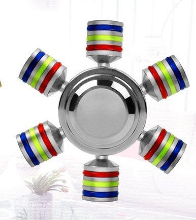 Espiral hexagonal de girocompás de Mttheaw punta de los dedos tres - seis cabezas - estigma de Hexagrama cara seis seis - alcance de la mano diy del brazo * 1