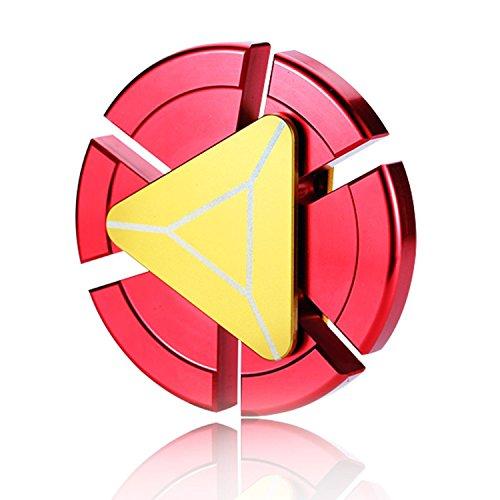 QSSM Hand Spinner Toy Ultra Durable Metal High Speed Bearing Finger Gyro Relieve Stress Anxiety Boredom Desktoy Decompression Toy for Adult and Kids- Red