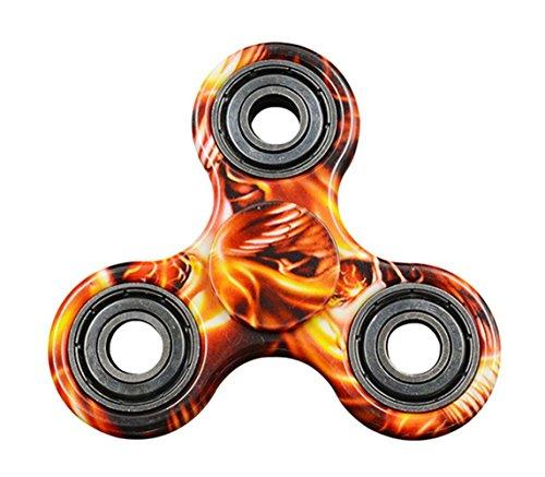 Crisant El plástico Tri Fidget Hand Spinner Toys,Personalidad Vistoso Alta velocidad Reductor de ADHD EDC Juguetes Para Adultos O Niños (Naranja)