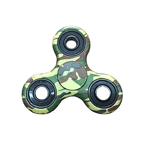 Crisant El plástico Tri Fidget Hand Spinner Toys,Personalidad Vistoso Alta velocidad Reductor de ADHD EDC Juguetes Para Adultos O Niños (Camuflaje)