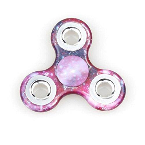 Luomike-Fidget Spinner, Hand Spinner Fidget Juguete Anti Ansiedad para Niños y Jóvenes Adultos Juguete Educación Juguetes de Aprendizaje (Púrpura)