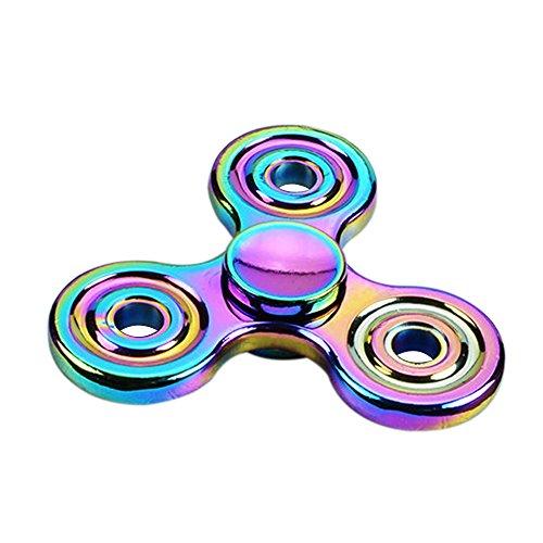 Anself - Colorido Tri Spinner de Dedo de Metal, 608 Acero Cojinete, Juguete de Niños Jóvenes Adultos para Atenciones Anti-ansiedad Anti-estrés