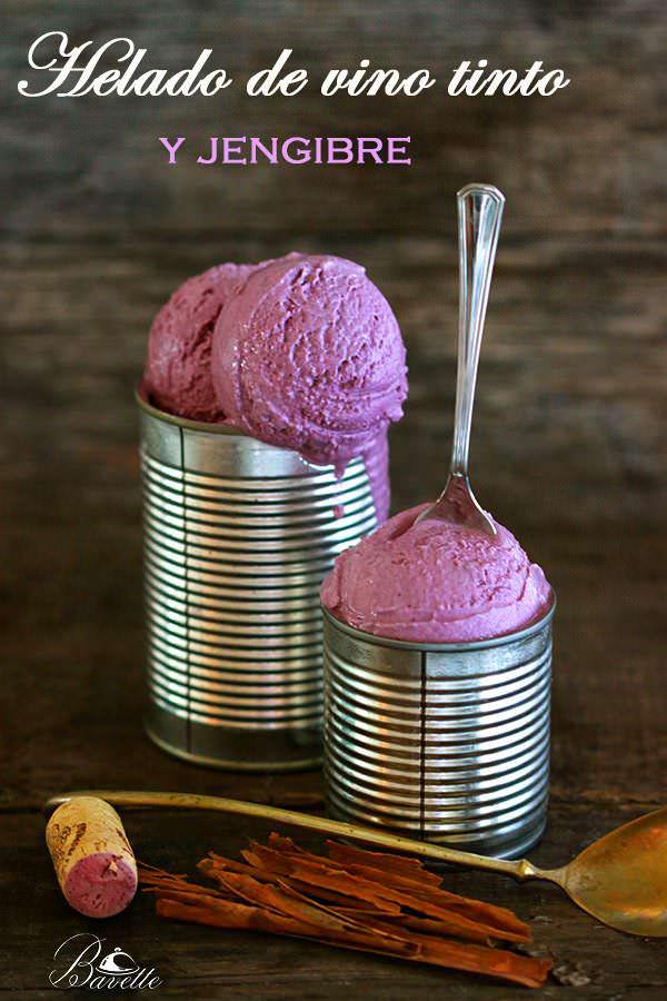 helado de vino tinto