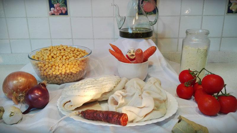 Ingredientes receta callos con garbanzos