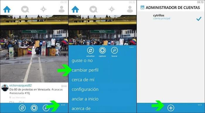 administrador de cuentas con windows phone