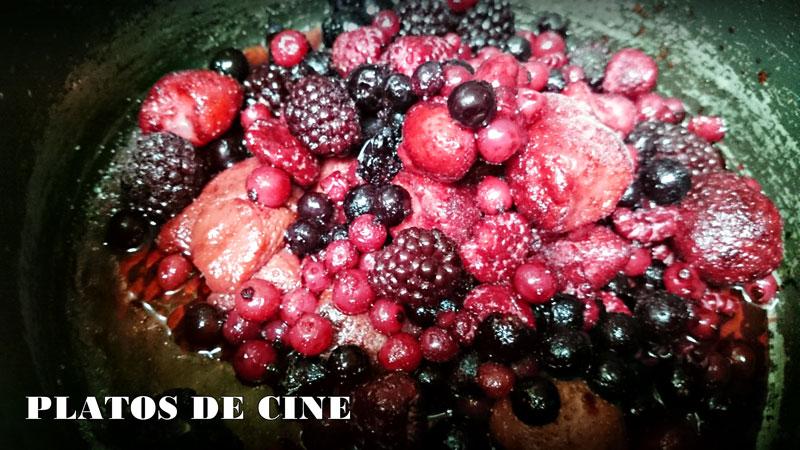 Receta con frutos rojos