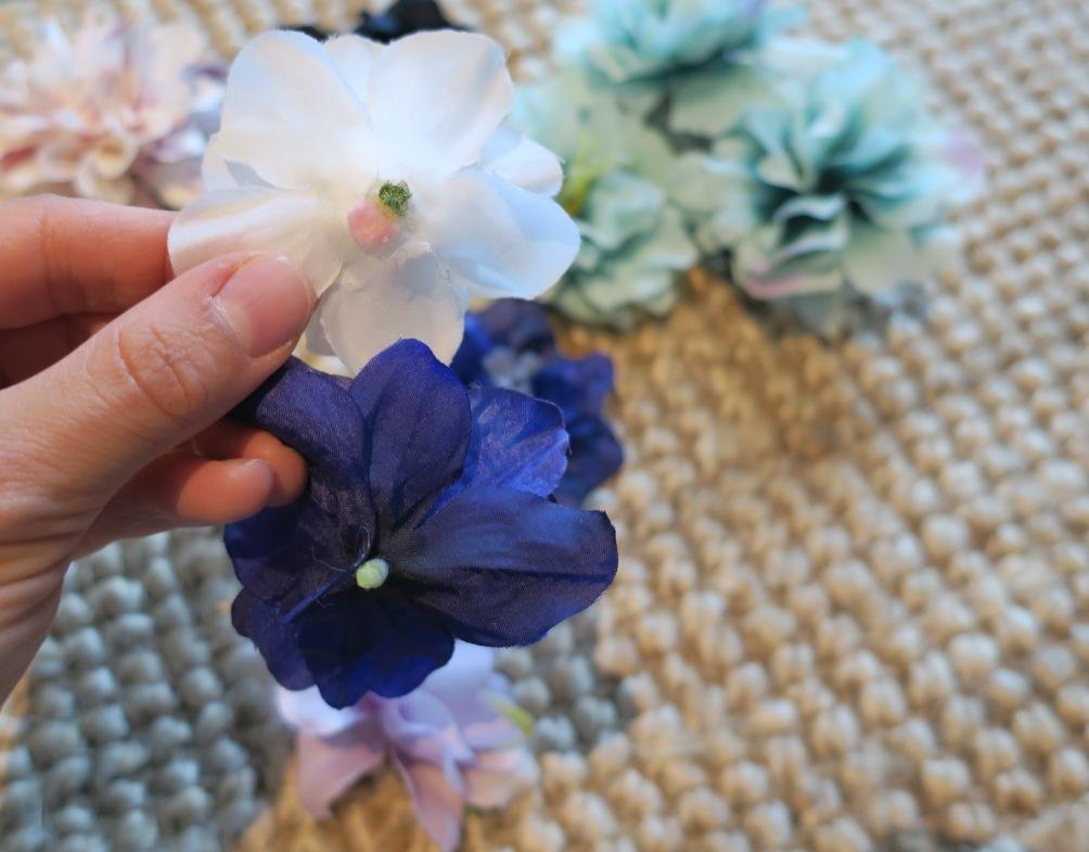 Bombillas con flores