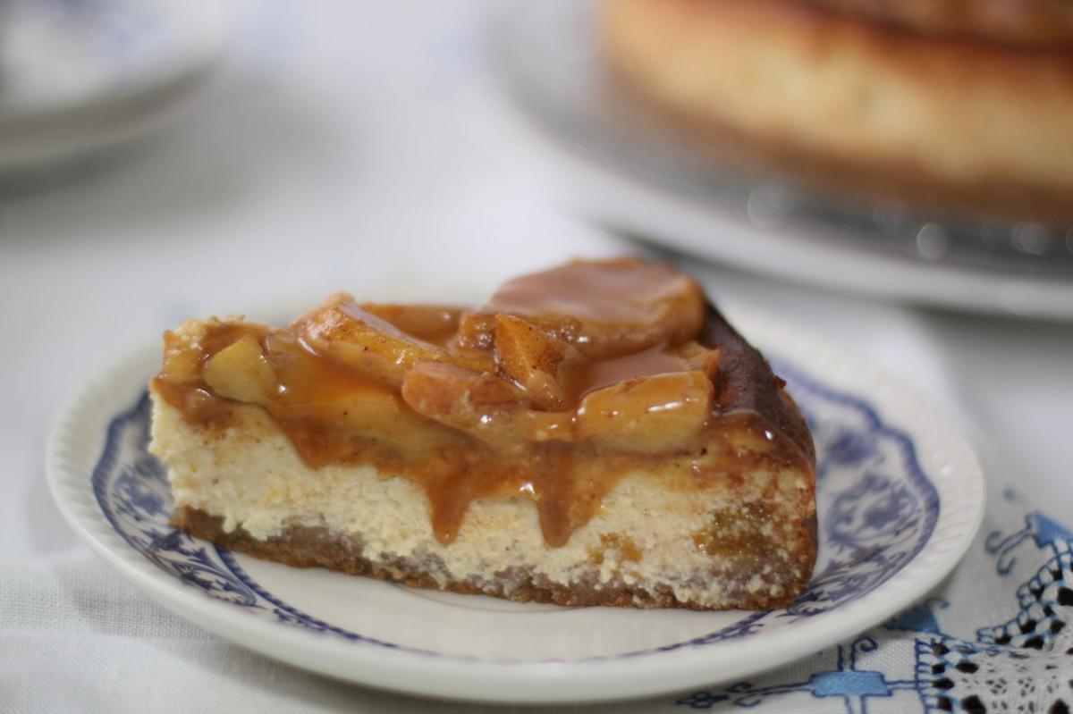 cheesecake de melocotón y vainilla