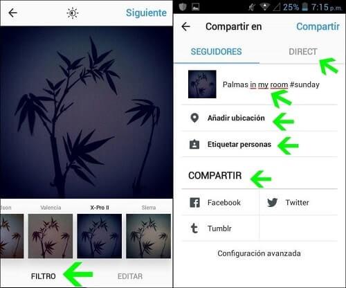 publicar una foto desde tu cuenta de insta