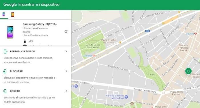encontar mi dispositivo google