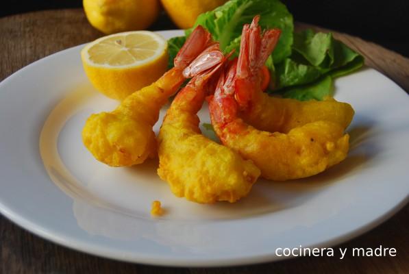 Receta gambas Orly o a la gabardina
