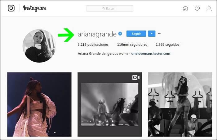como buscar personas en insta