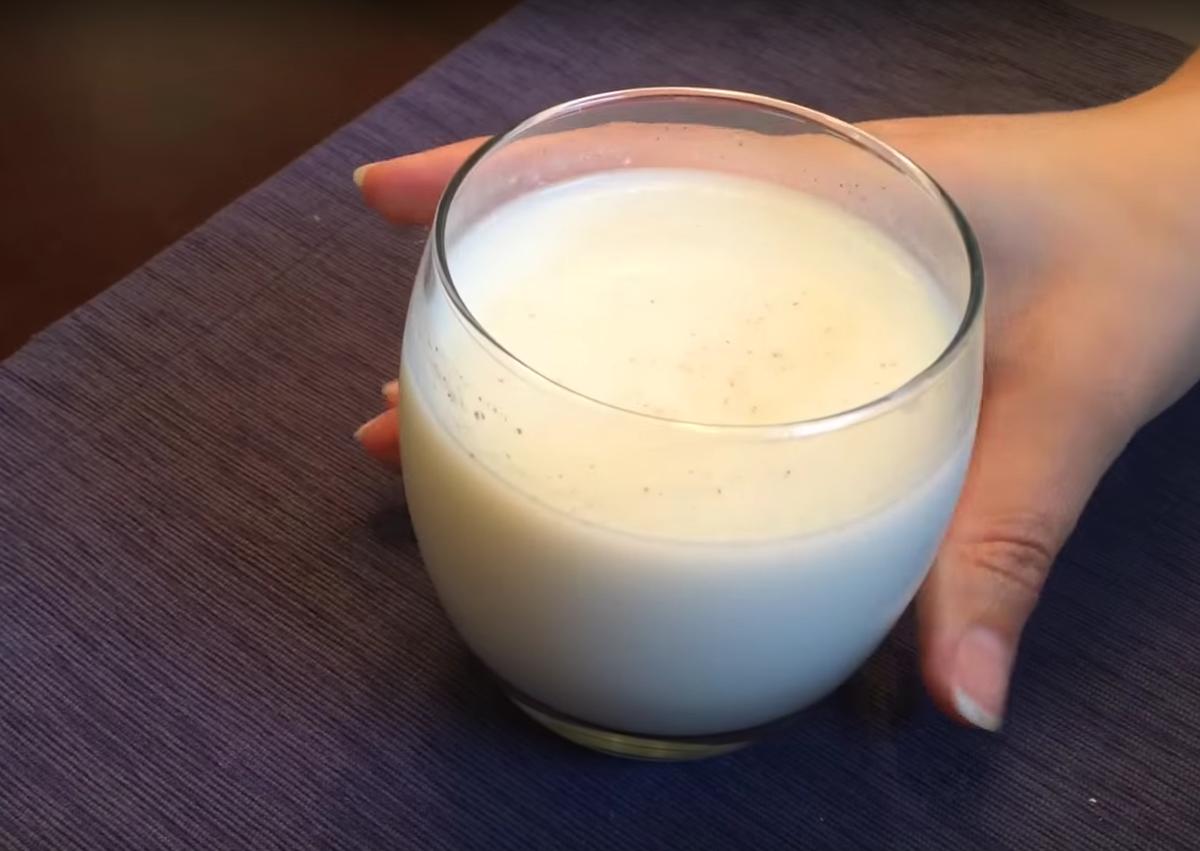 Vaso de leche de arroz