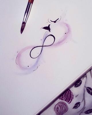 sencillo diseño infinito con color