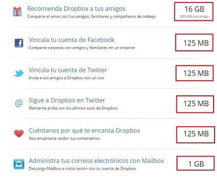conseguir espacio dropbox gratis