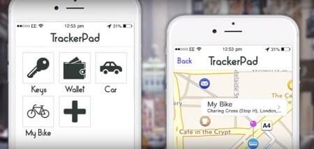 TrackerPad como llavero gps