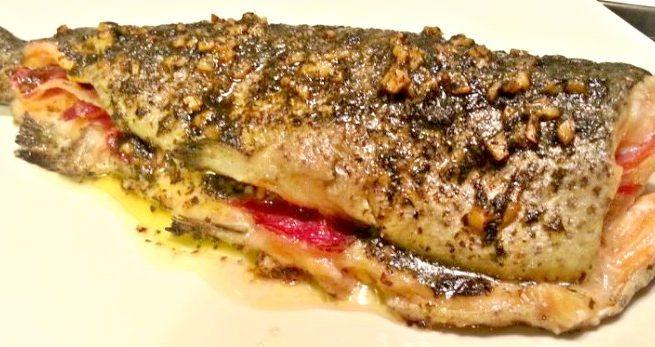 trucha al horno