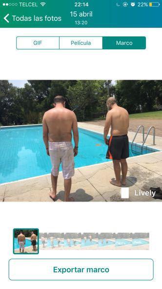 App favorita para escoger el cuadro perfecto de una live photo: Lively