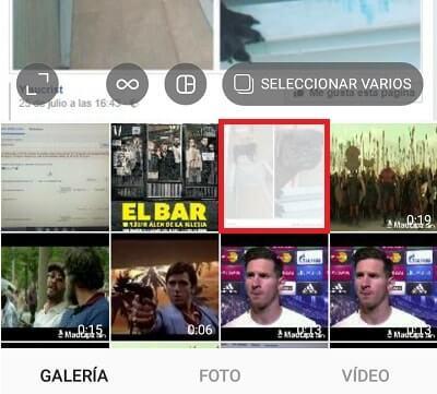 seleccionar una foto