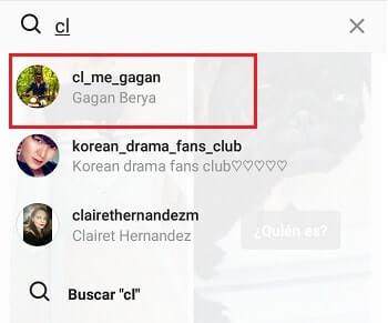 elegir usuario