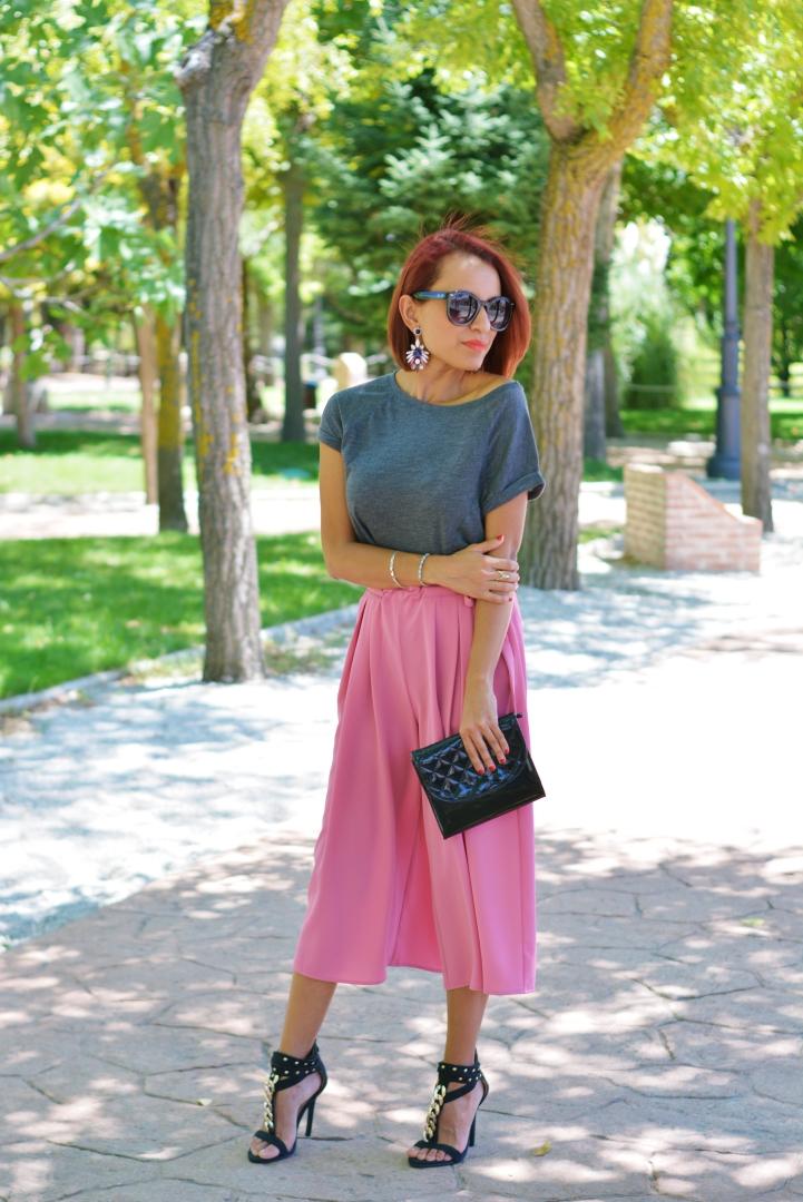 Look formal con pantalón culotte